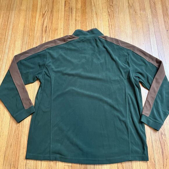 Dri Duck DDX Fleece Mens XL Quarter Zip Pullover Jacket Green Brown Shirt - Picture 3 of 8